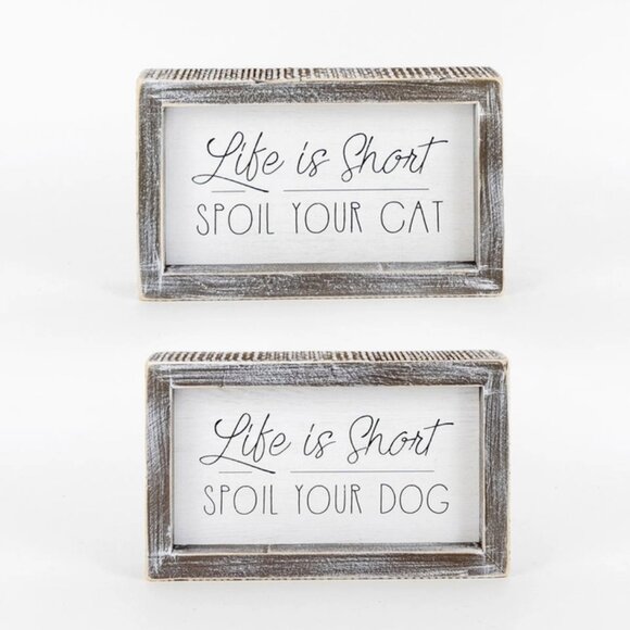 ($10)  Spoil Your Pet Sign - Reversible - Picture 1 of 3